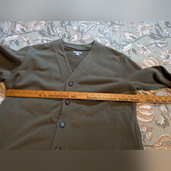 sweatshirt cardigan pockets s/m army green - Picture 2 of 7
